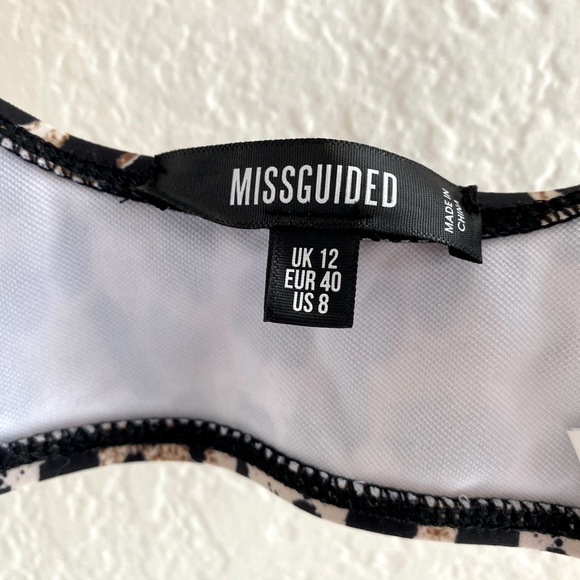 Missguided Leopard Print Bikini Top Size 8 - Picture 5 of 7